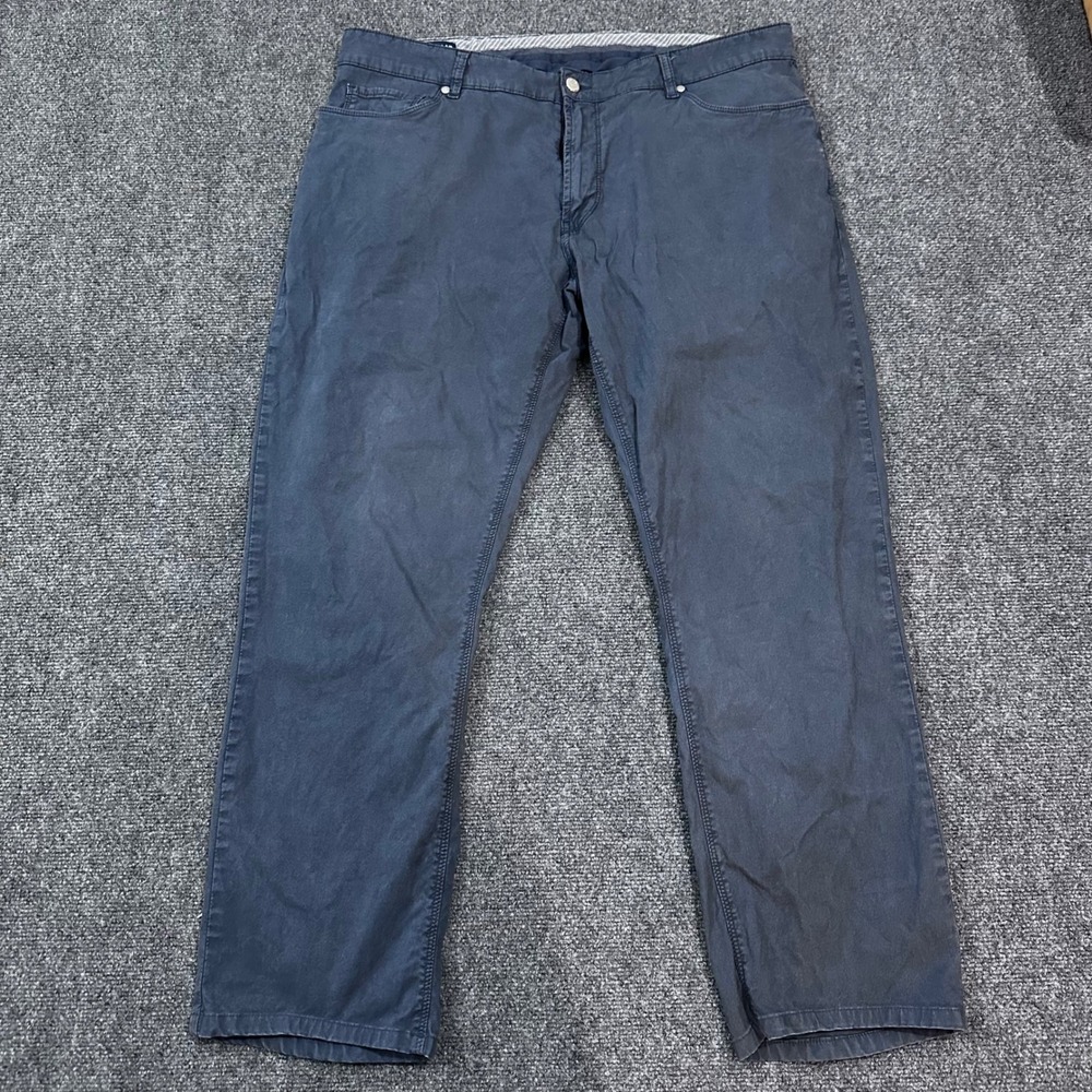 Peter Millar Collection Mens 38 Blue Fine Wale Corduroy 5-Pocket Pants Straight